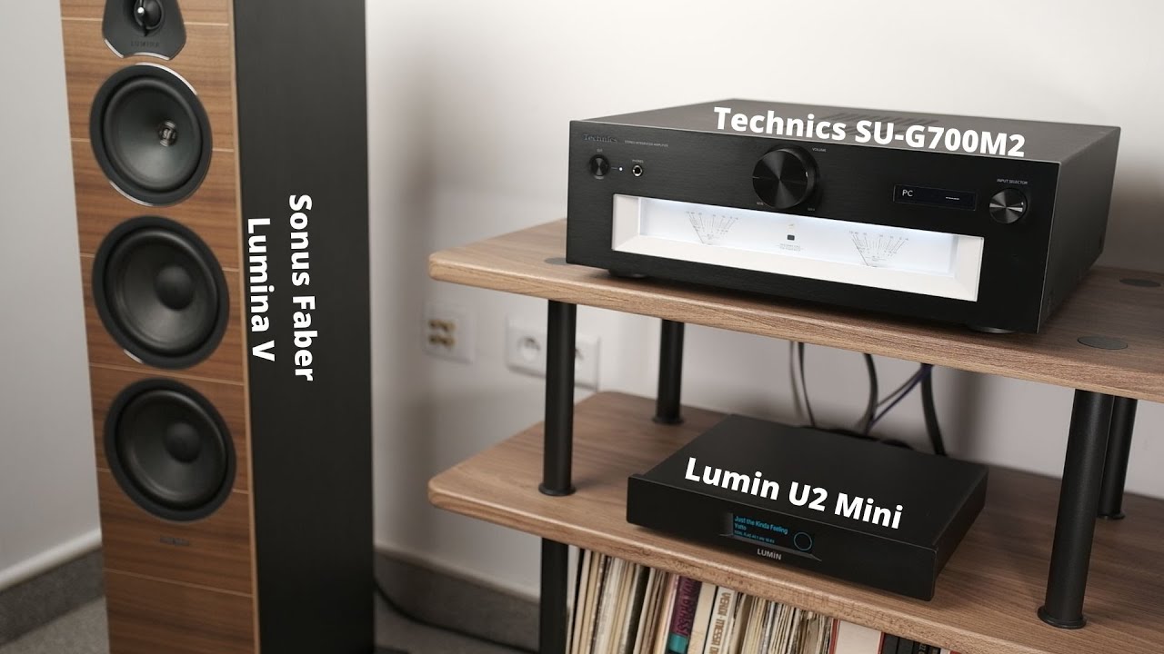 Wzmacniacz Technics SU-G700M2, transport Lumin U2 Mini, kolumny Sonus Faber Lumina V