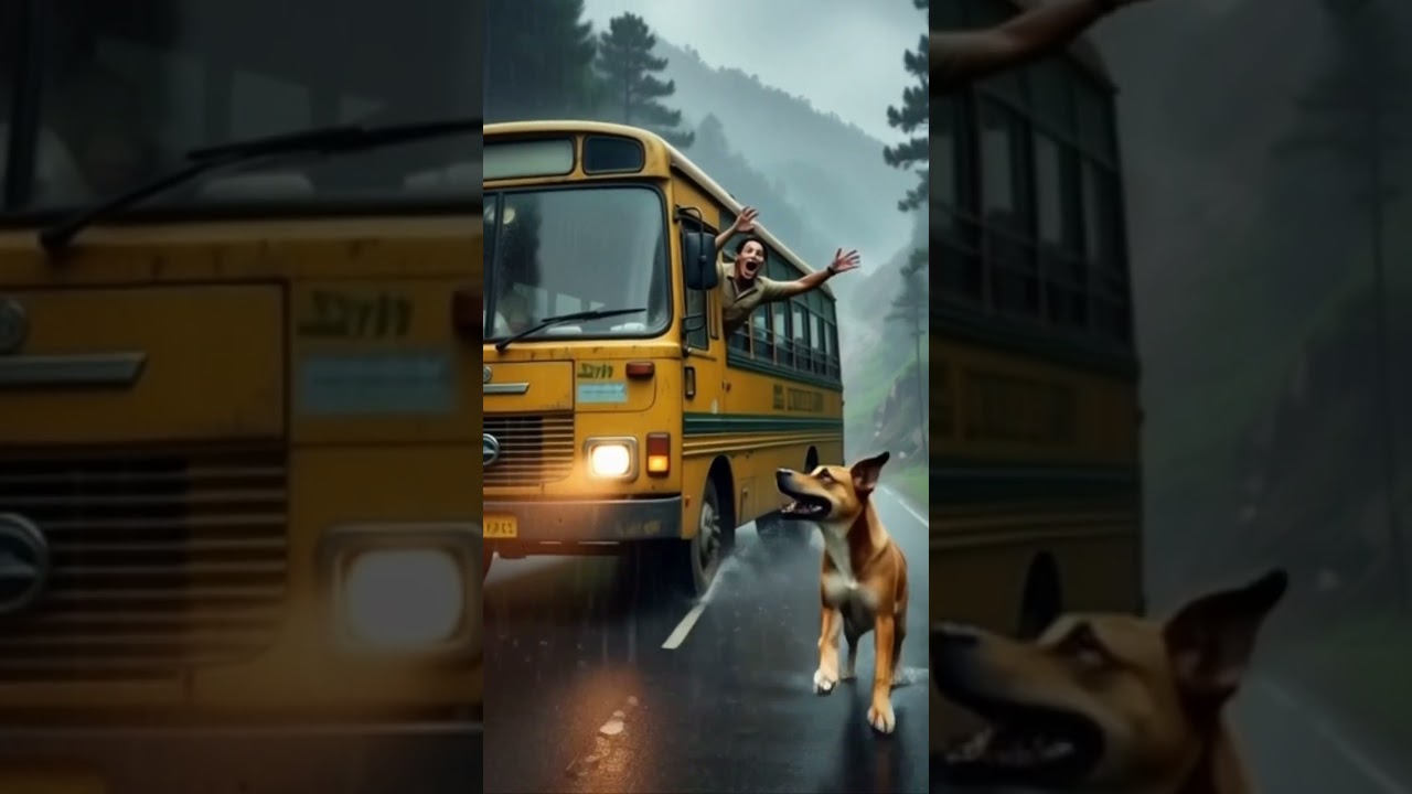 Poor Dog save school kids life 