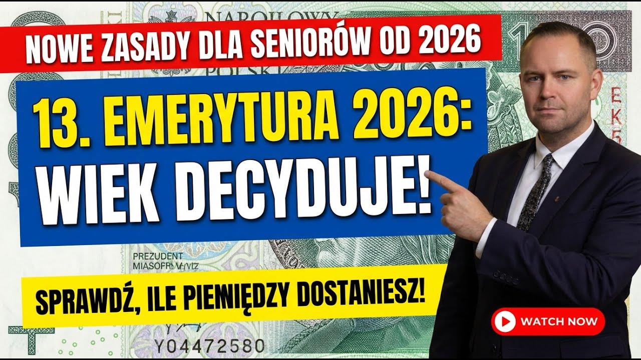 13. emerytura 2026: Wiek decyduje o wypłacie – sprawdź, ile pieniędzy dostaniesz