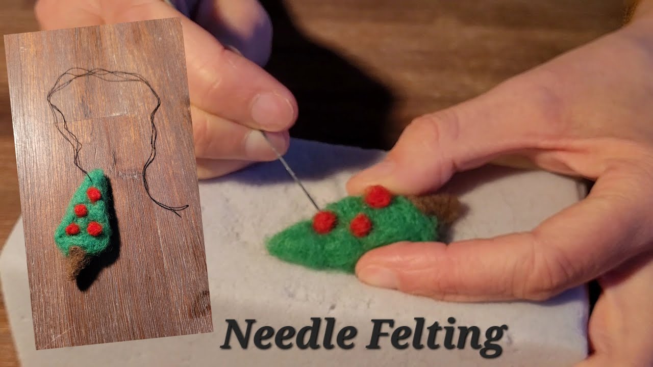 Needle felting Christmas tree decoration Tutorial I Weihnachtsbaum, Tannenbaum Dekoration filzen