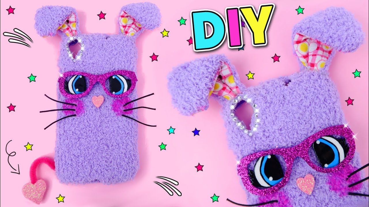 DIY bunny Phone Case Homemade 🐰 By Isa's World