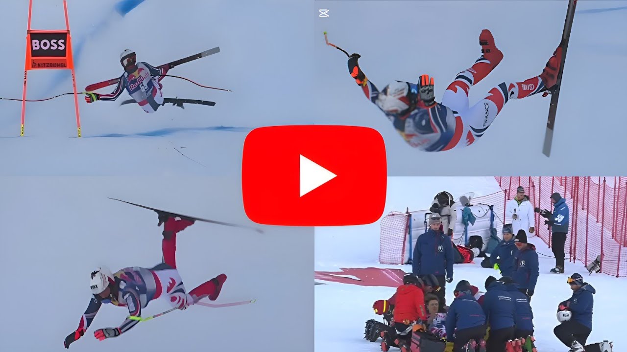 Ken Caillot Stunt Kitzbühel: Horror Crash on the Streif 2026 | French Ski Racer Shock