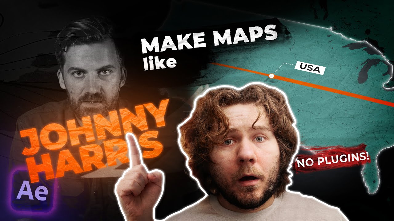 How to Make Maps like Johnny Harris | No Plugins [After Effects Tutorial]