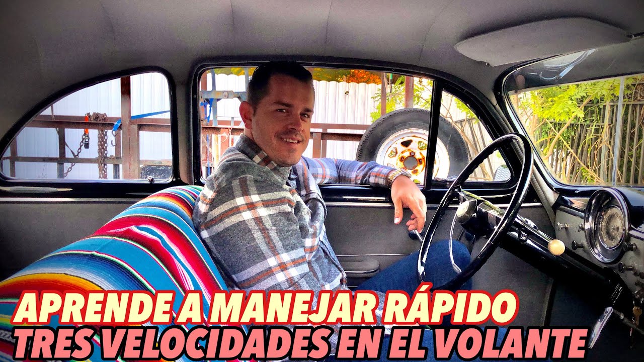 COMO MANEJAR CARRO CLASICO DE CAMBIOS EN EL VOLANTE | TRES VELOCIDADES EN EL TIMON