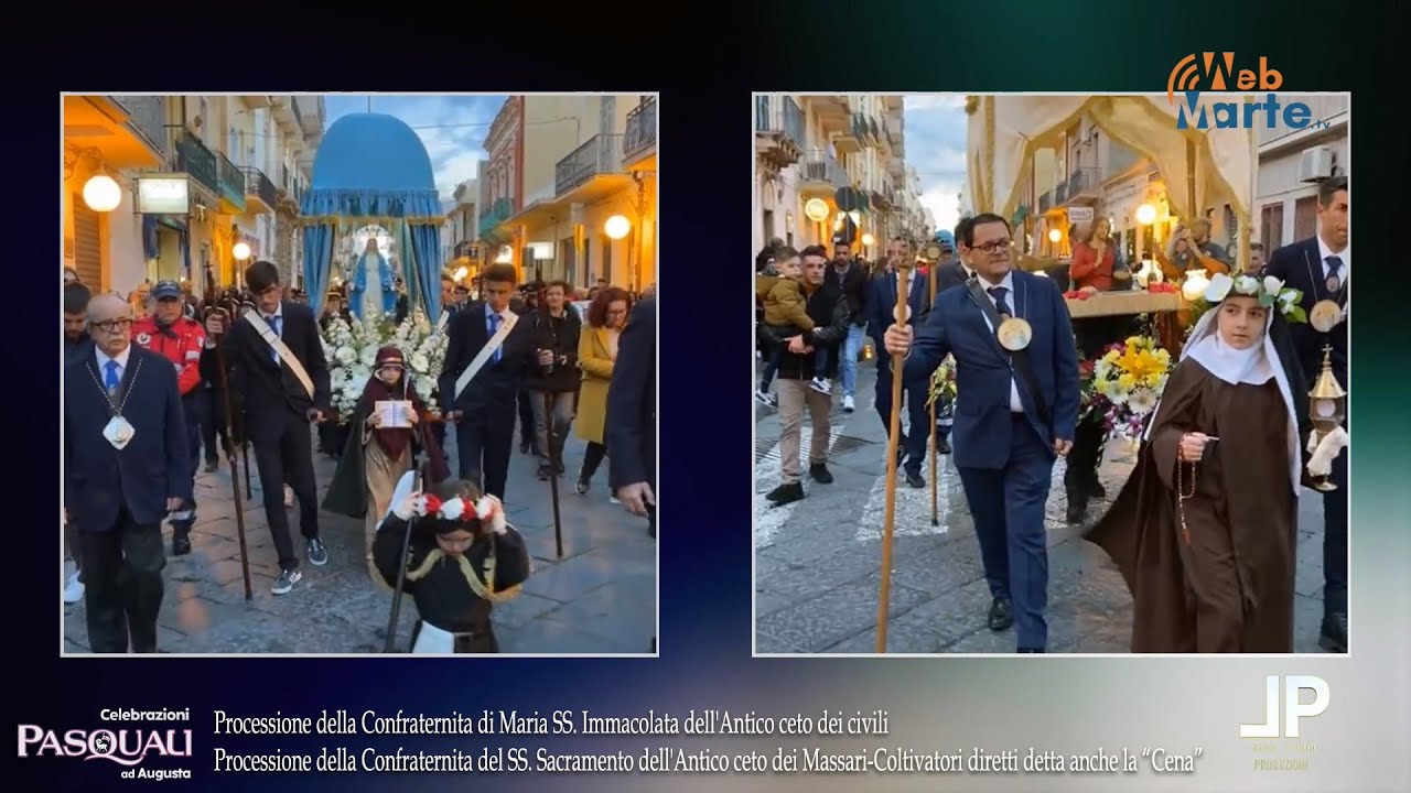 Augusta - Processione delle confraternite di Maria SS. Immacolata e del SS. Sacramento
