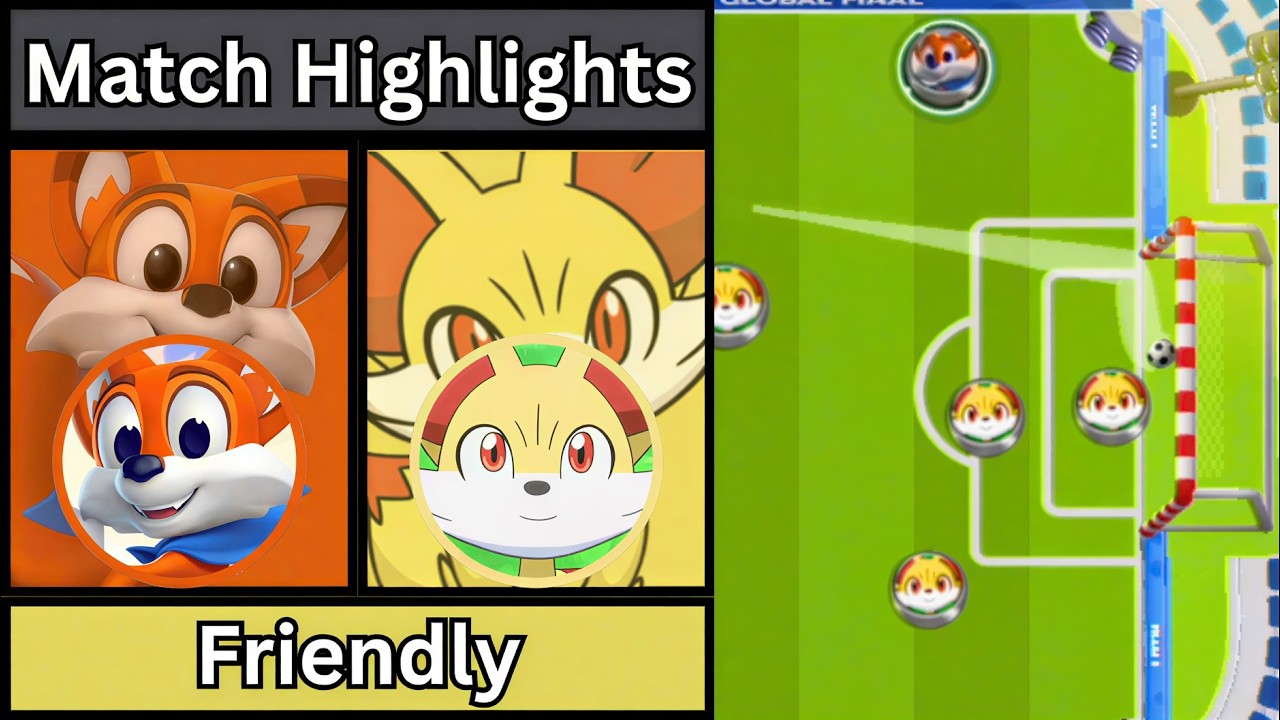 Lucky Swiftail vs Fennekin | Character Soccer Friendly Highlights