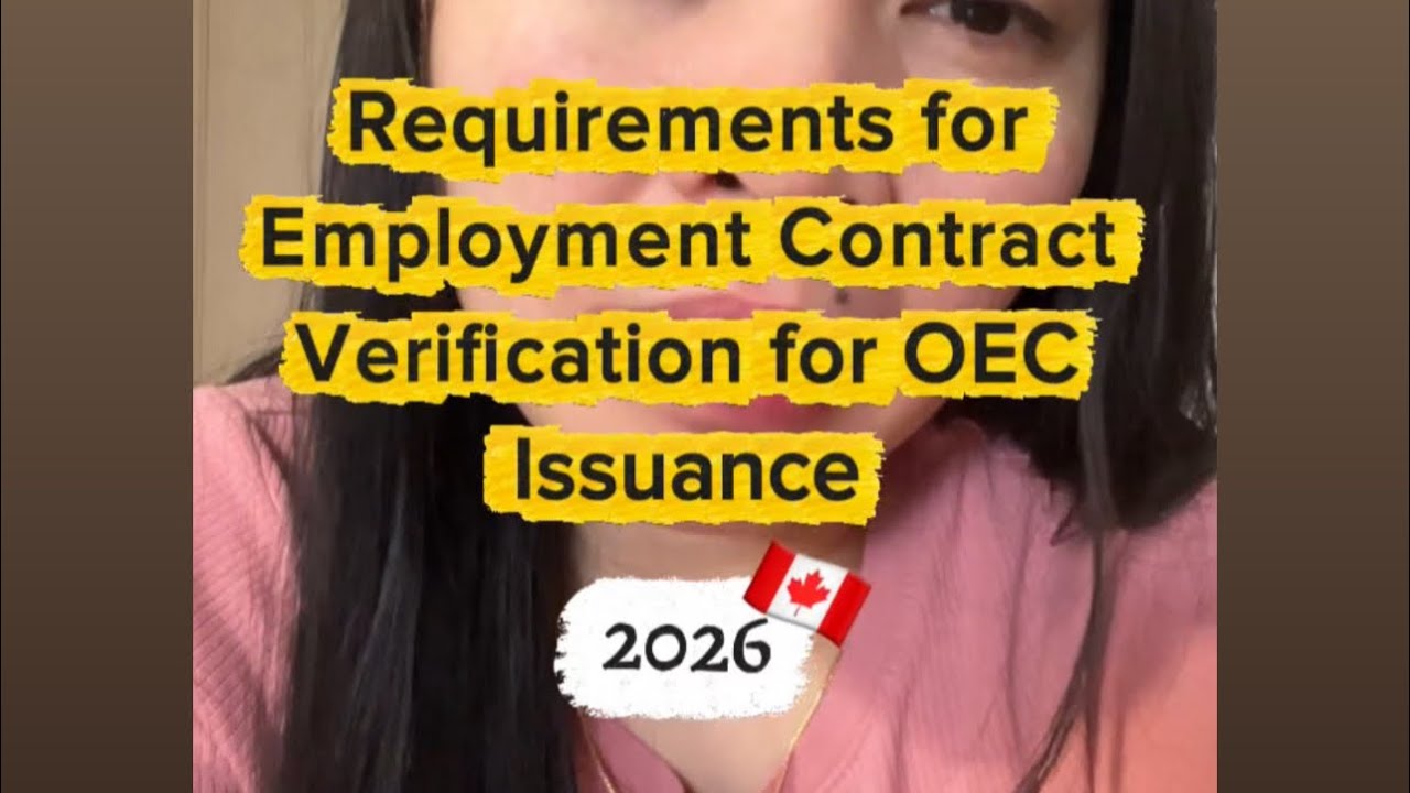 🍁38| Requirements for Employment Contract Verification 2026, Canada 🇨🇦 |