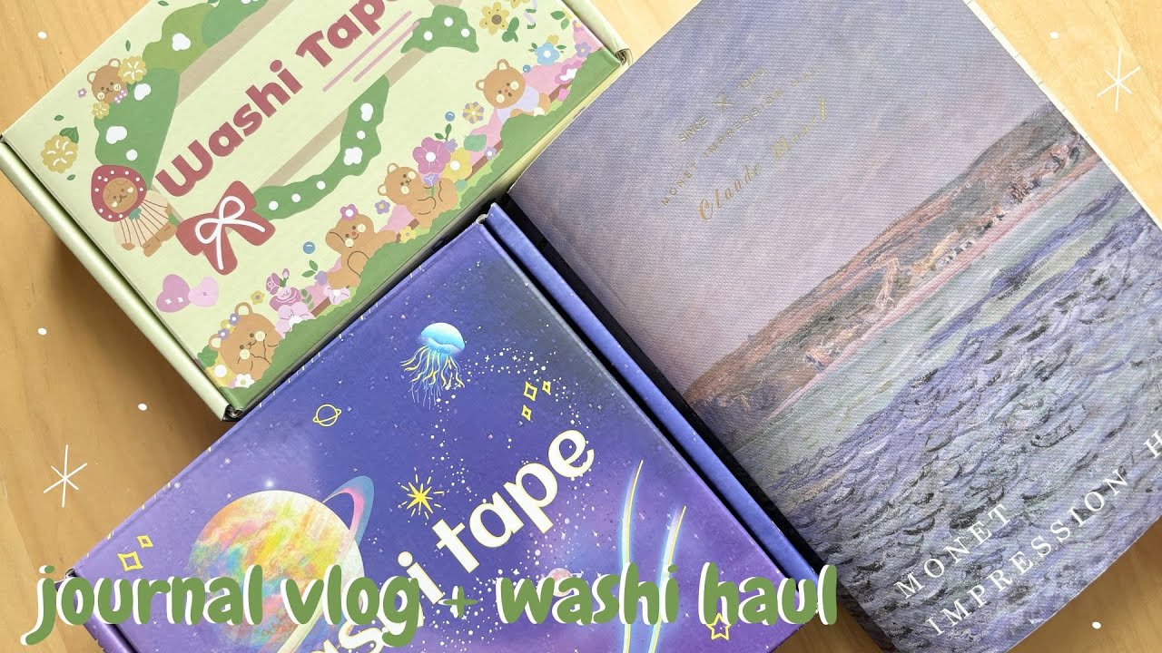 journal vlog + @IeebeeOffice washi haul! 🐝 (80+ rolls!!)