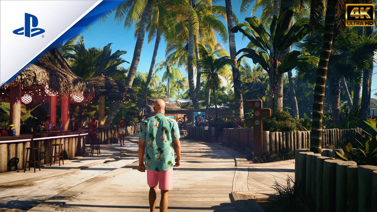 (PS5) HITMAN 3 — Мальдивы, остров Хейвен — кинематографический забег [4k 60 кадров в секунду]