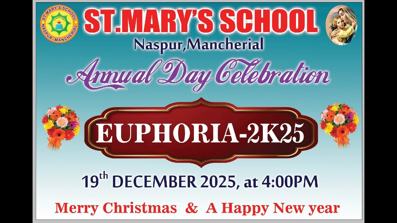 #Annualday celebrations of #St'Marys school Naspur, #mancherial  #euphoria2025  #naspur #ccc