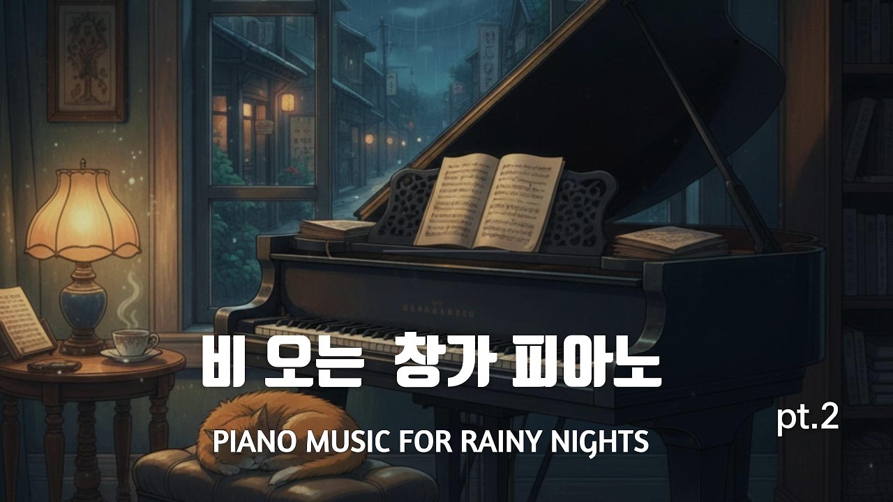 창밖엔 비, 방 안엔 피아노. 집중력을 높이는 고요한 선율 (2시간) ☔️