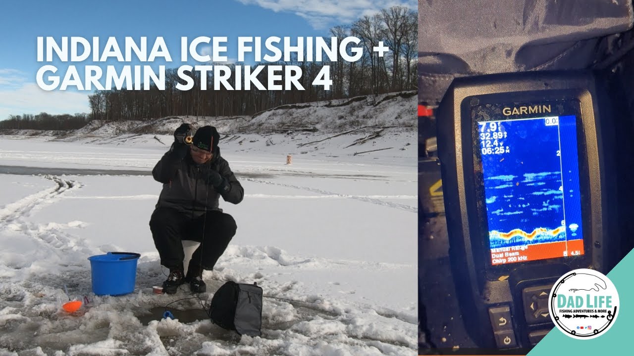 Salamonie Reservoir Ice Fishing + Garmin Striker 4 Setup Walkthrough