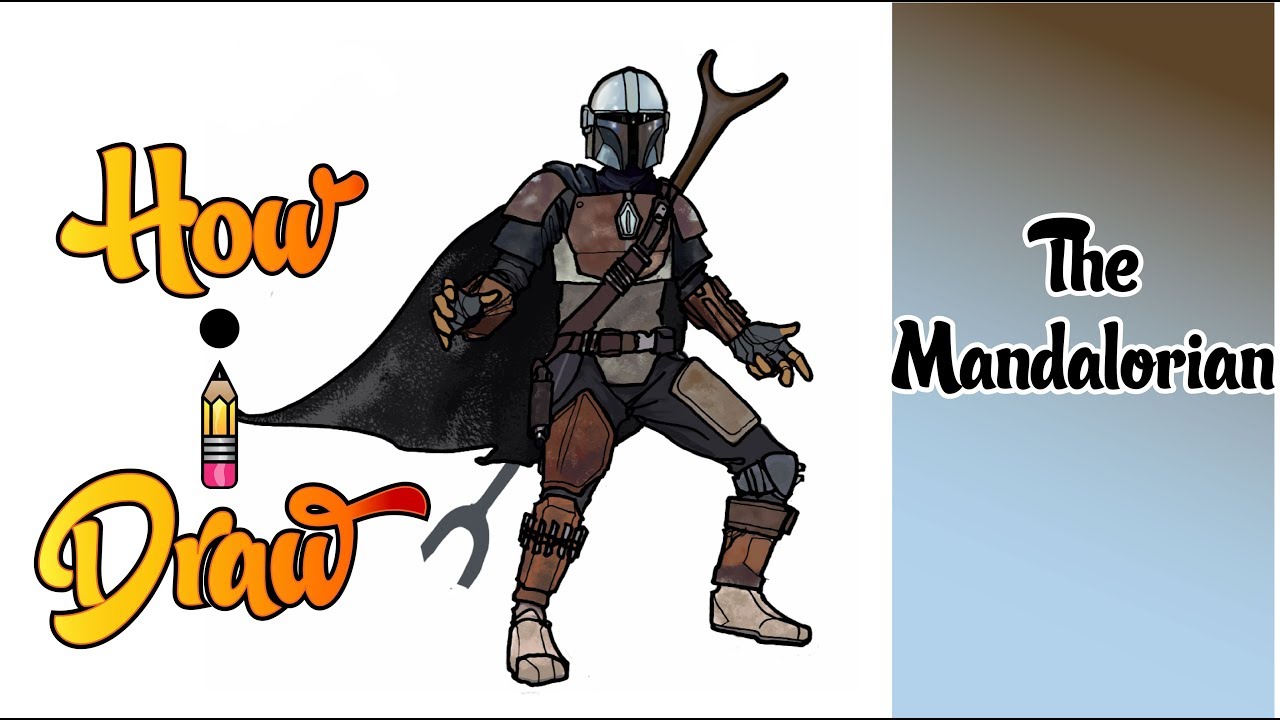 How I Draw The Mandalorian from Star Wars | ** how to draw the mandalorian armor from season one **