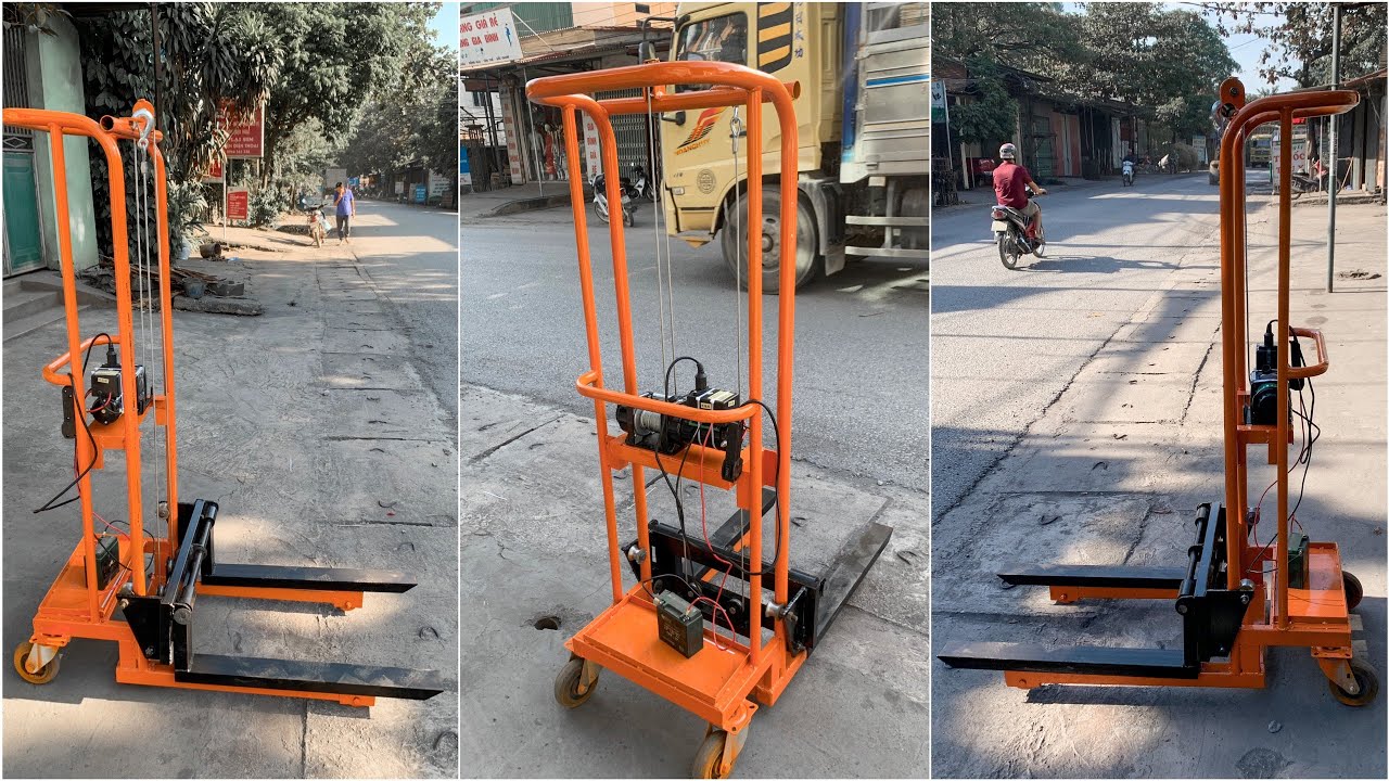 Xe nâng điện bình Ắc quy 12v || Xe nâng nhỏ gọn 400kg giá rẻ