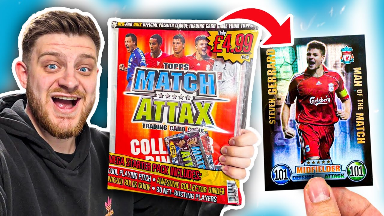 OPENING the *RAREST* MATCH ATTAX STARTER PACK! (Match Attax 2007/08 Collection!)