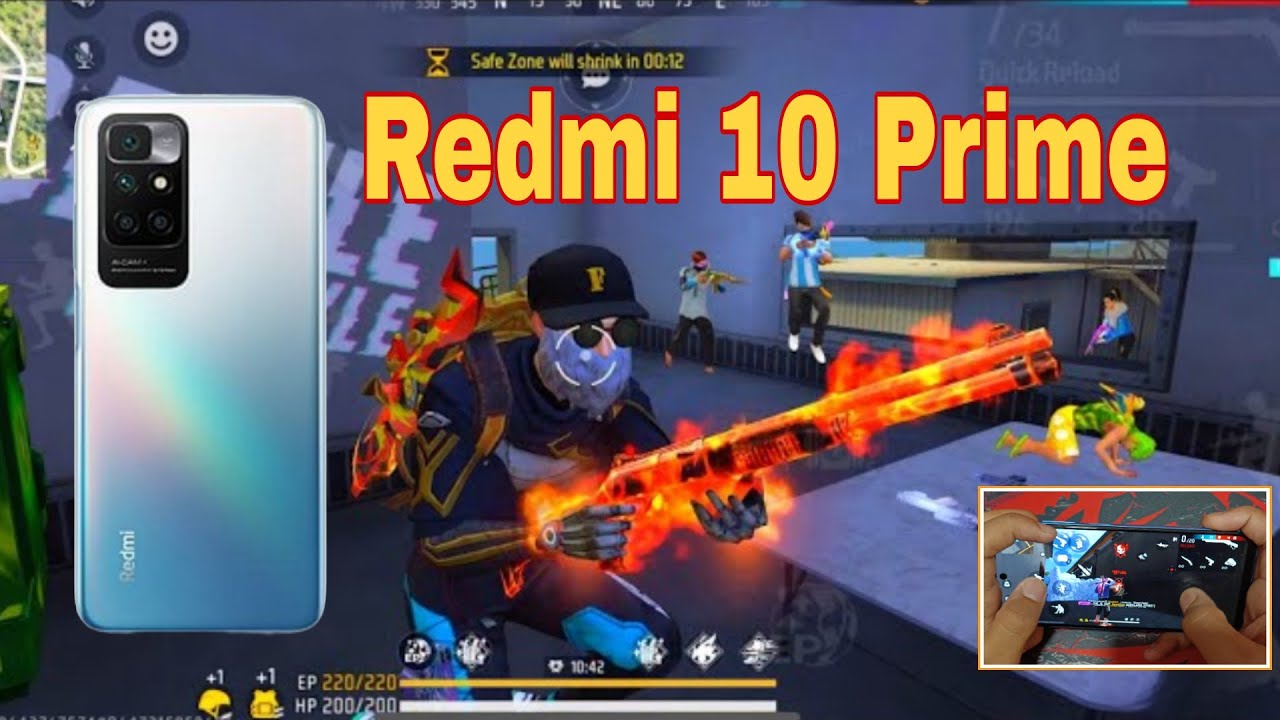 Redmi 10 Prime Free Fire Handcam Gameplay Short video, Secret setting #redmi10prime