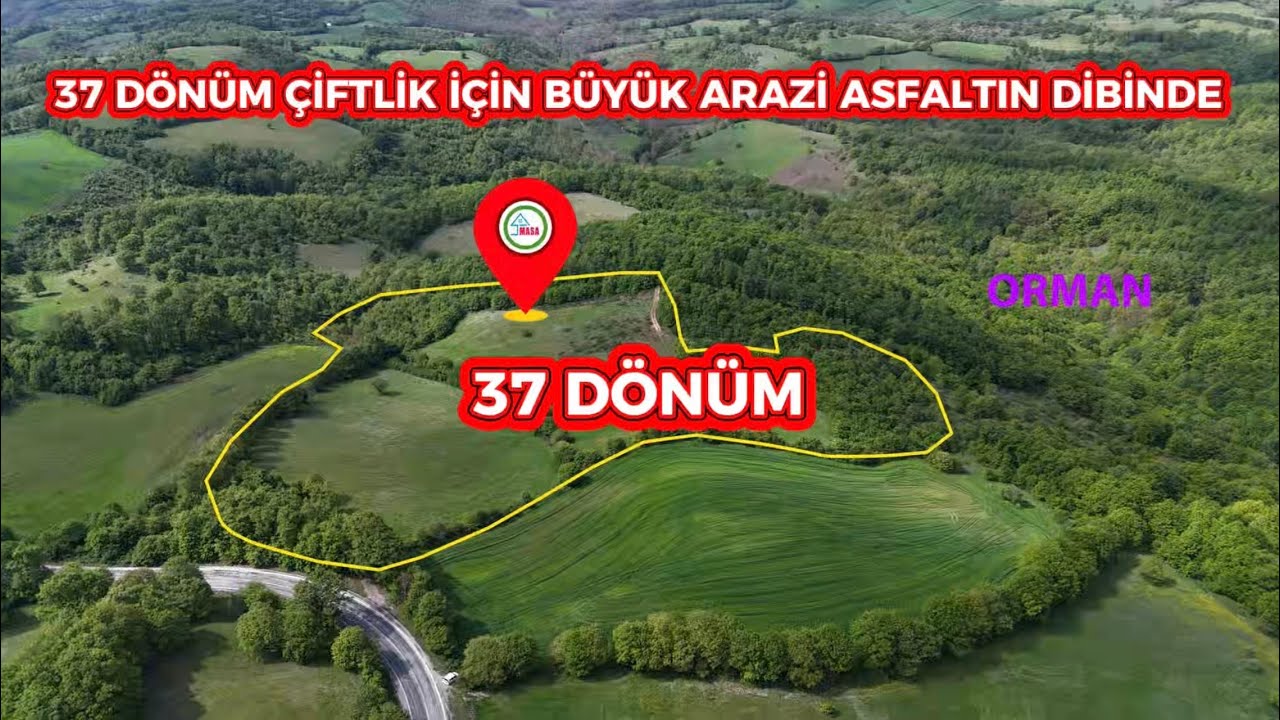 ÇİFTLİK İÇİN UYGUN 37 DÖNÜM ARAZİ ASFALTIN DİBİNDE