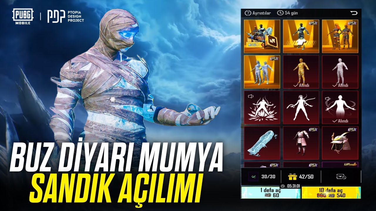 YENİ BUZ DİYARI MUMYA VE 7 SEVİYE UZİ GELDİ! 10.000 UCYE NELER ALDIM? | PUBG MOBILE