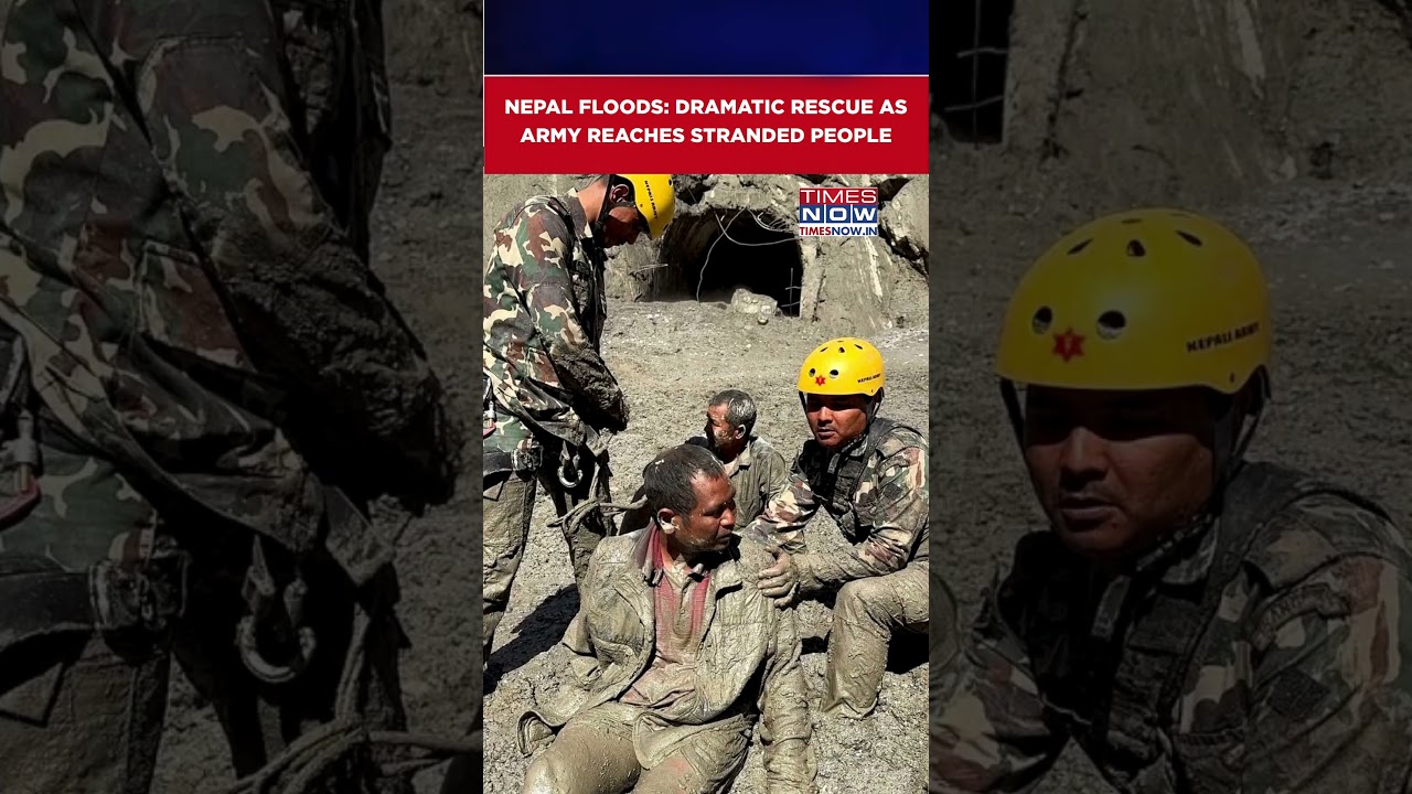 Nepal Floods: Army Launches Daring Rescue Mission For Stranded People, Watch Shocking Video #shorts
