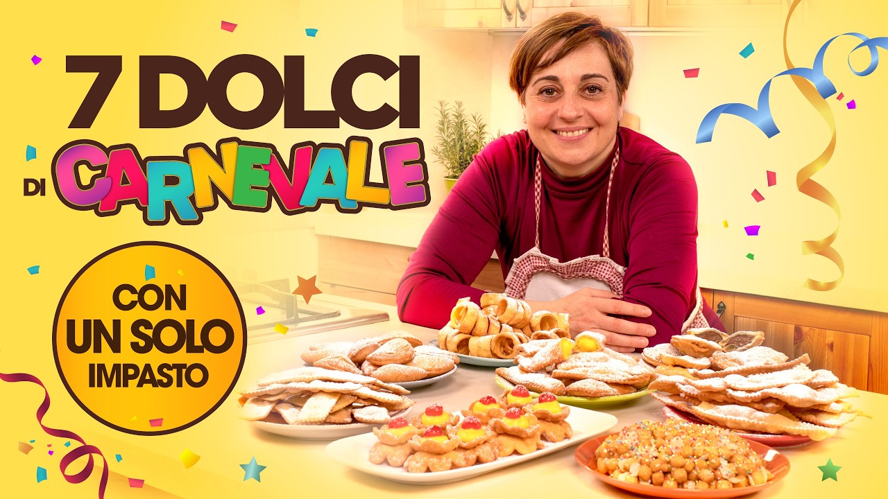 DOLCI DI CARNEVALE 7 IDEE CON UN SOLO IMPASTO - Tante Ricette, Trucchetti e Consigli di Benedetta