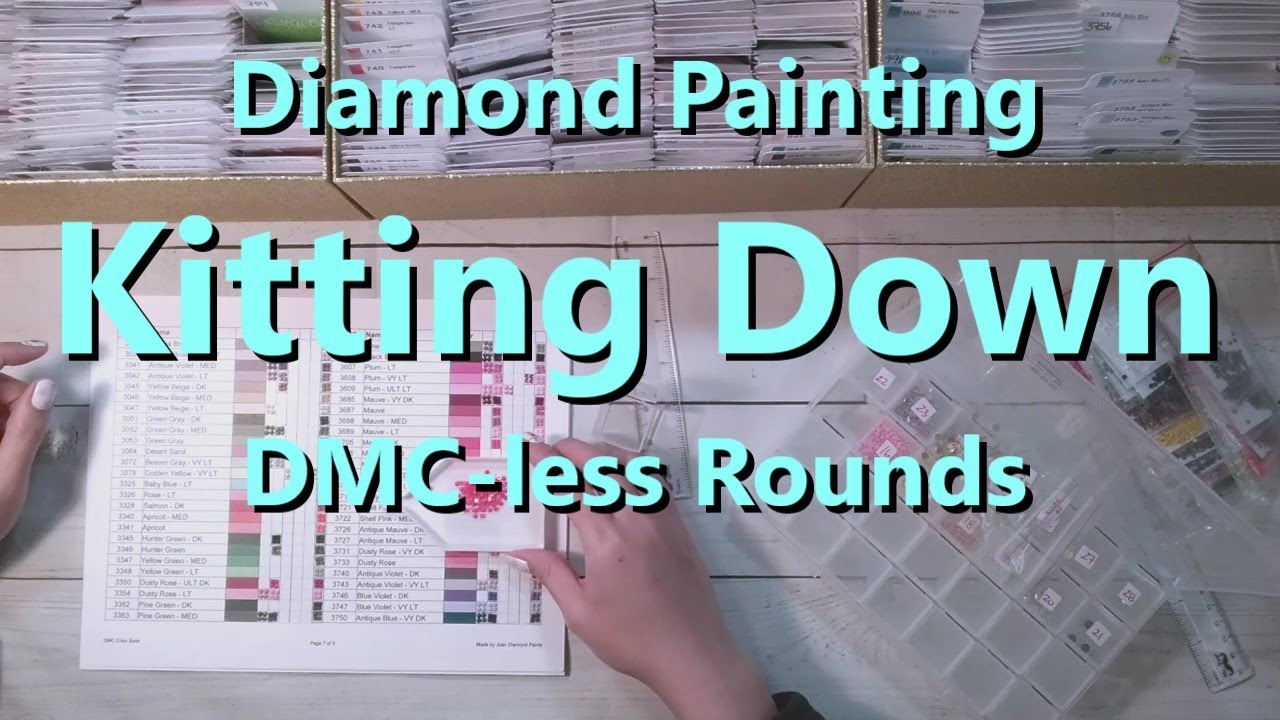 Diamond Painting Kitting Down - No DMC Rounds