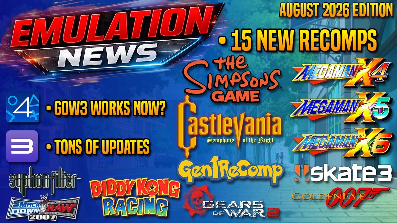 Progress Report/Emulation News August 2026 - ShadPS4 / RPCS3 / 15 New Recomps