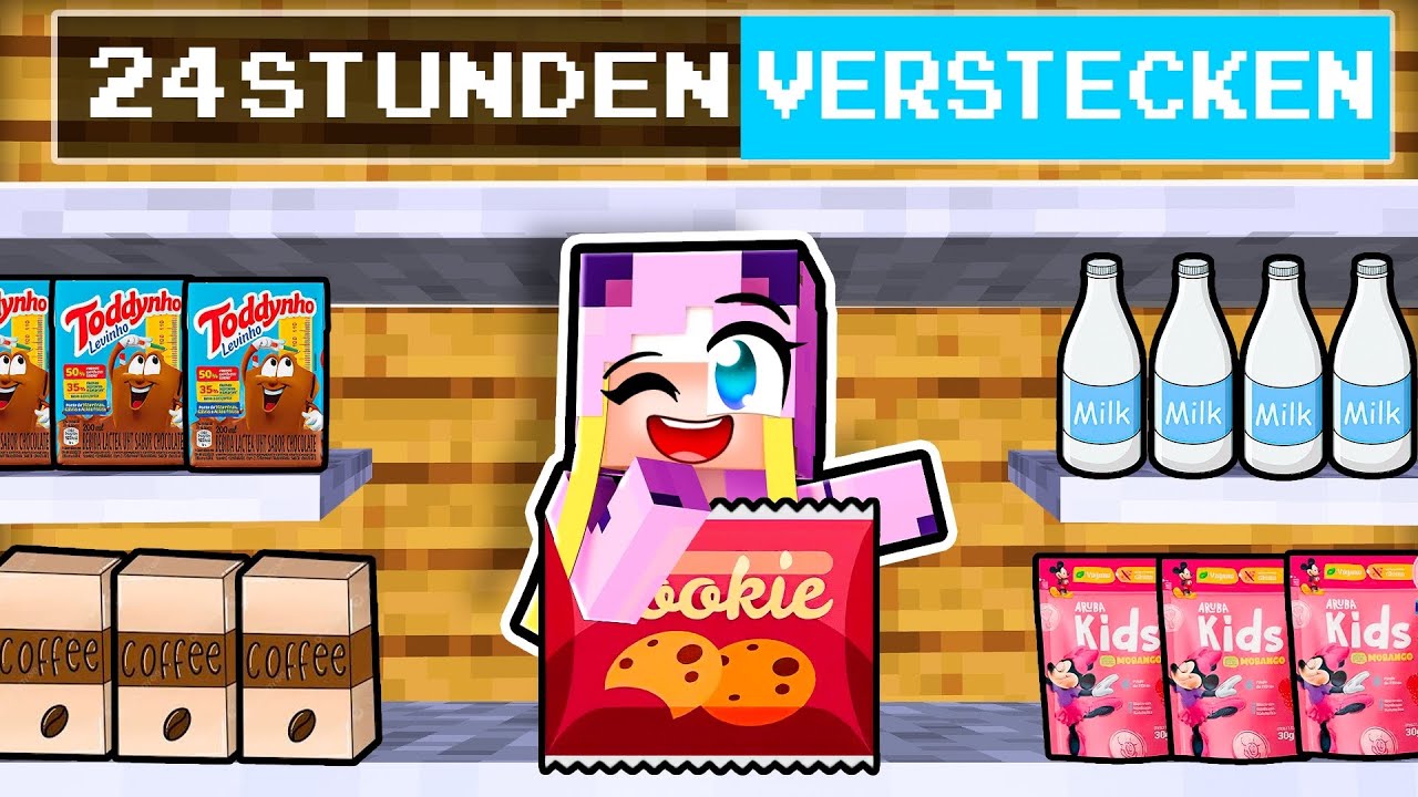 24 STUNDEN im Einkaufszentrum ÜBERNACHTEN! 🌸 Minecraft
