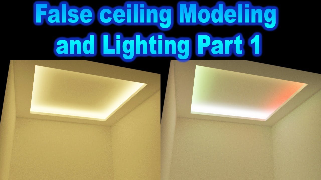 false ceiling Modeling and Lighting Part1 hindi tutorials