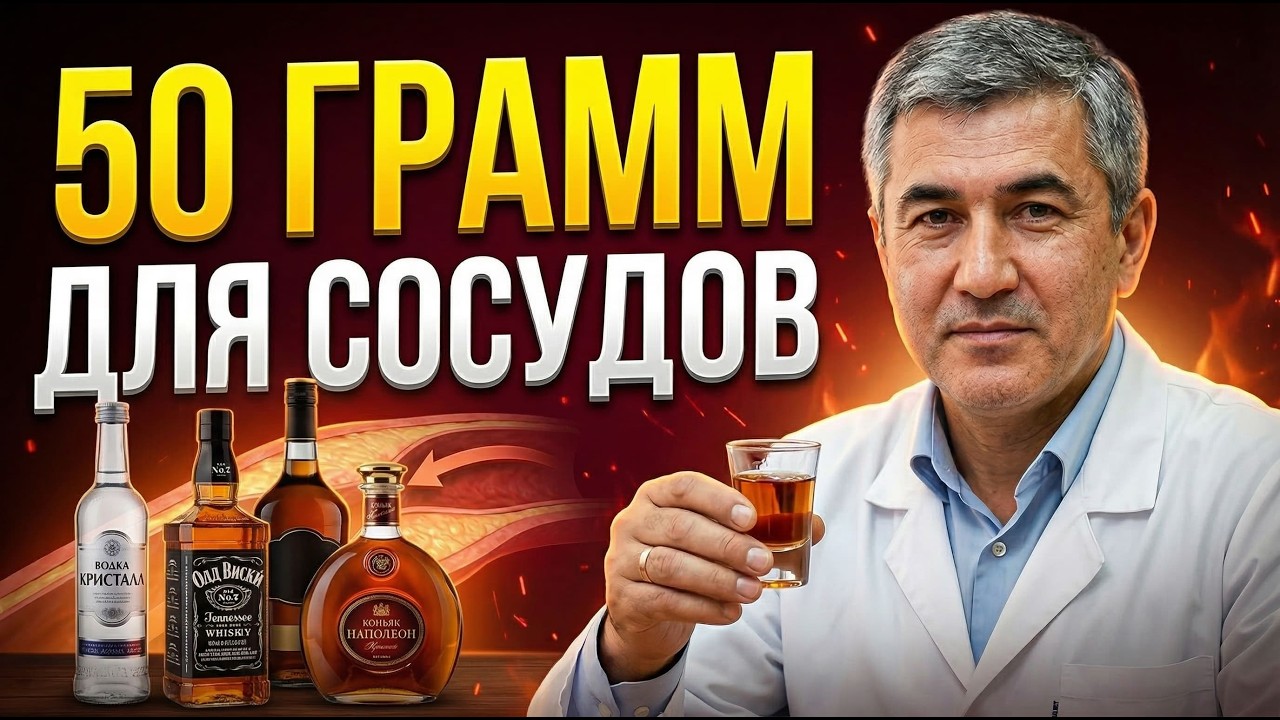 РЮМКА ДЛЯ ЗДОРОВЬЯ? Врач рассказал, какой алкоголь реально чистит сосуды, а какой... | Совет врача