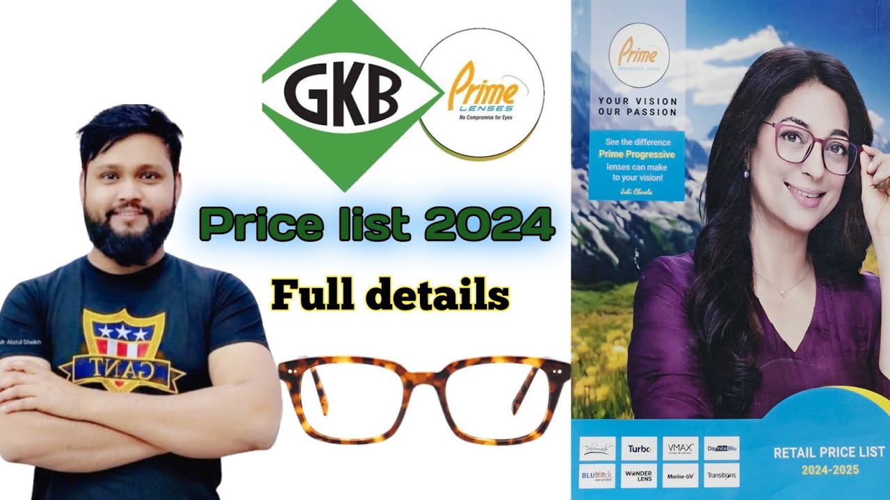 Prime Lenses price list 2024 | GKB prime lenses price list 2024 2025 I office progressive lens