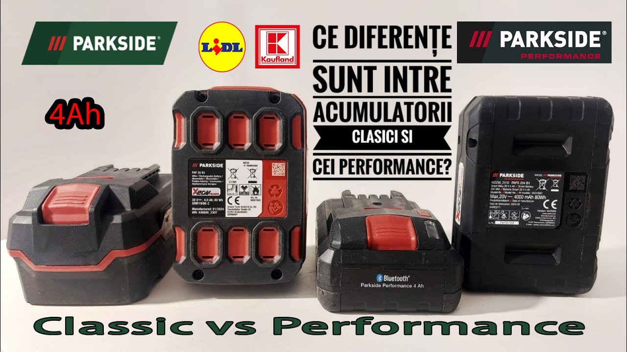 🔋 Comparatie acumulatori Parkside 4Ah Performance vs Clasic – Care dă mai multă putere?