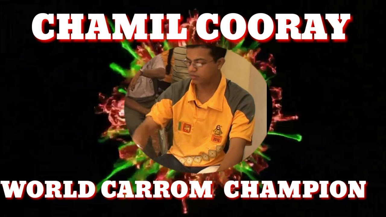 CARROM TRICK| WORLD CHAMPION CHAMIL COORAY  AMAZING WHITE  SLAM|