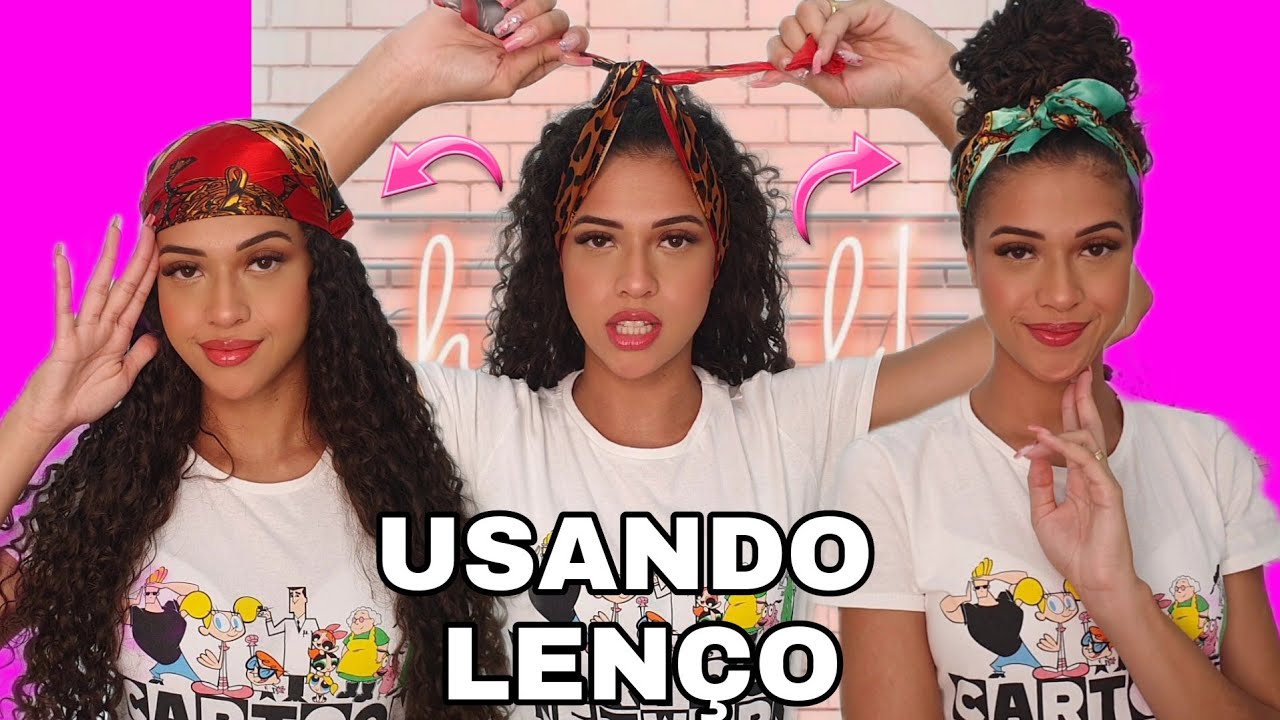 3 PENTEADOS FACEIS USANDO LENÇOS