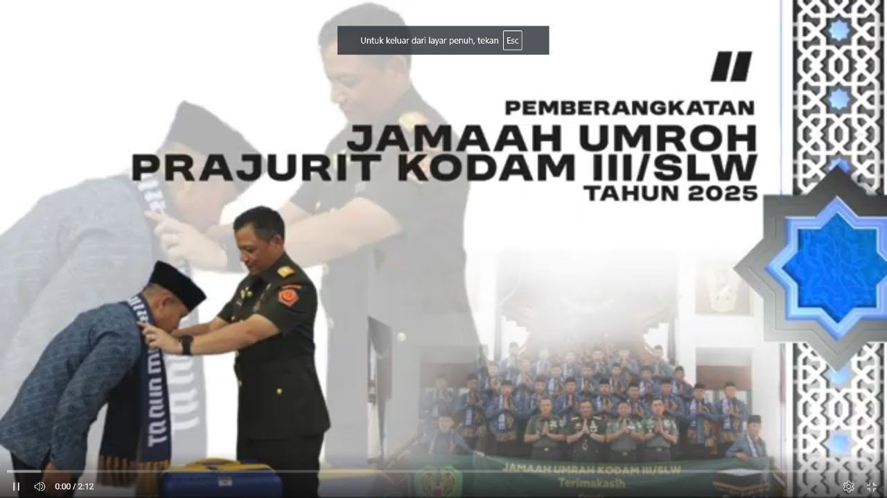 PEMBERANGKATAN JEMAAH UMROH PRAJURIT KODAM III/SILIWANGI   TAHUN 2025