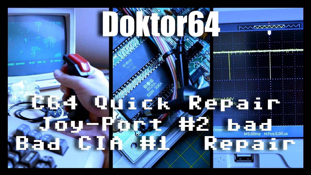 Doc64 #17 | Commodore C64 | bad CIA / Joystick Port REPAIR ASSY 250425