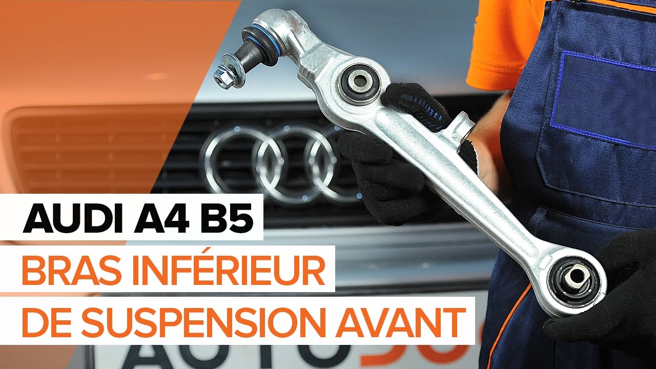 Comment remplacer un bras inférieur de suspension avant sur une AUDI A4 B5 TUTORIEL | AUTODOC