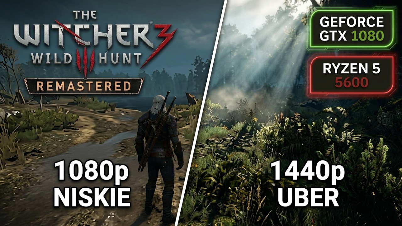 GTX1080 Palit / The Witcher 3 Remastered / 1080p / 1440p / Niskie Średnie / Wysokie / Uber