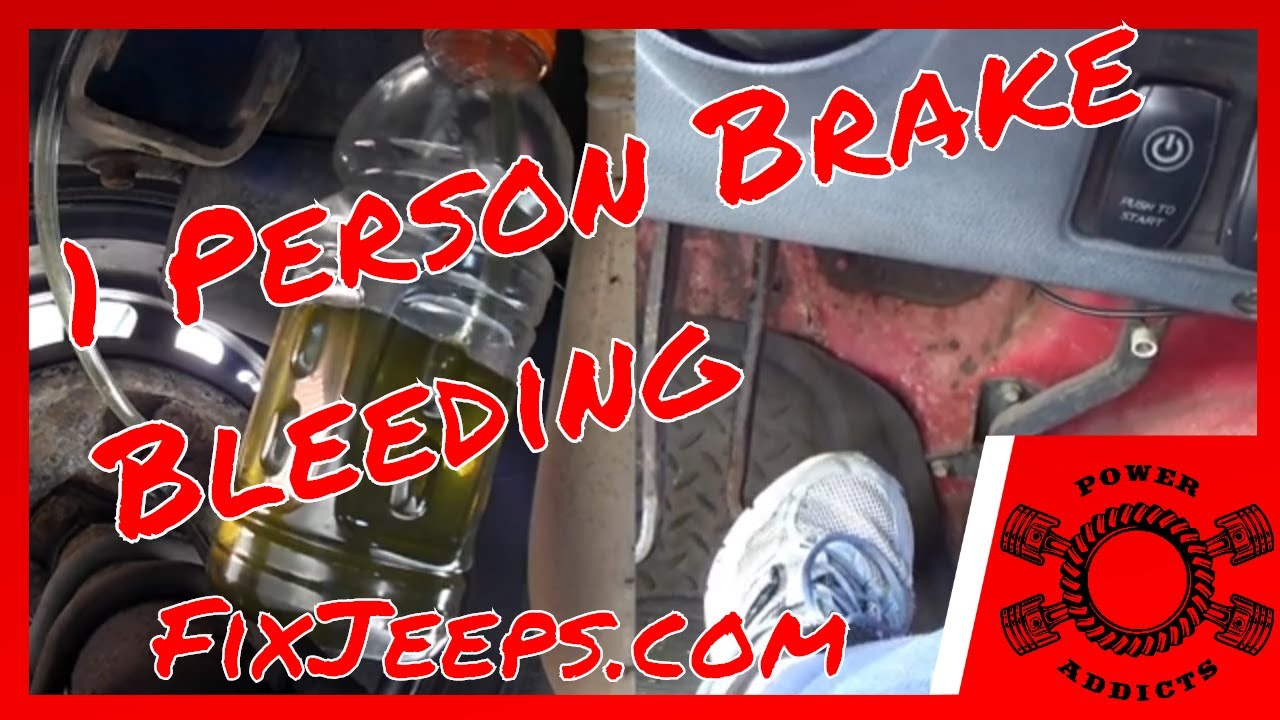How to bleed brakes - 1 person method is super easy!! #bleedbrakes #newbrakes #newbrakefluid