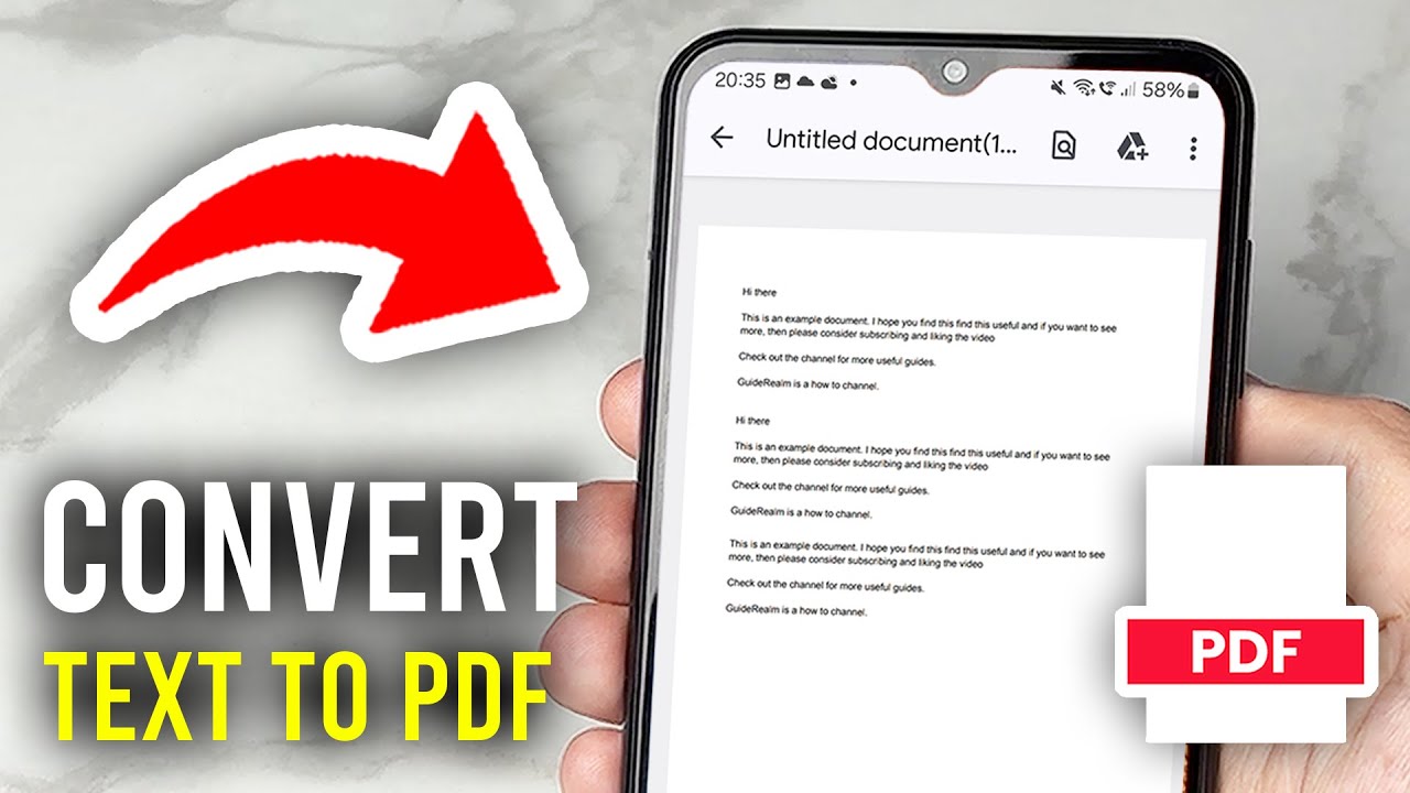 How To Convert Text To PDF On Mobile - Full Guide
