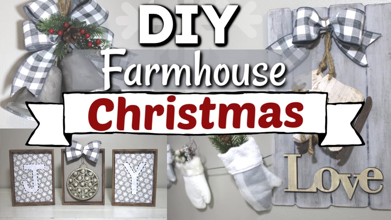 DIY Dollar Tree Farmhouse Christmas Decor | Farmhouse Christmas DIY Home Decor | Krafts by Katelyn