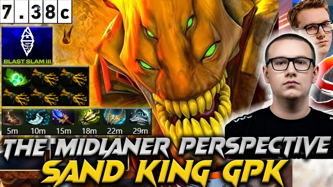 🔥 GPK Sand King Offlaner BetBoom Team vs Team Liquid Slam Blast III Kill 12  Assist 12 Dota 2 7.38C