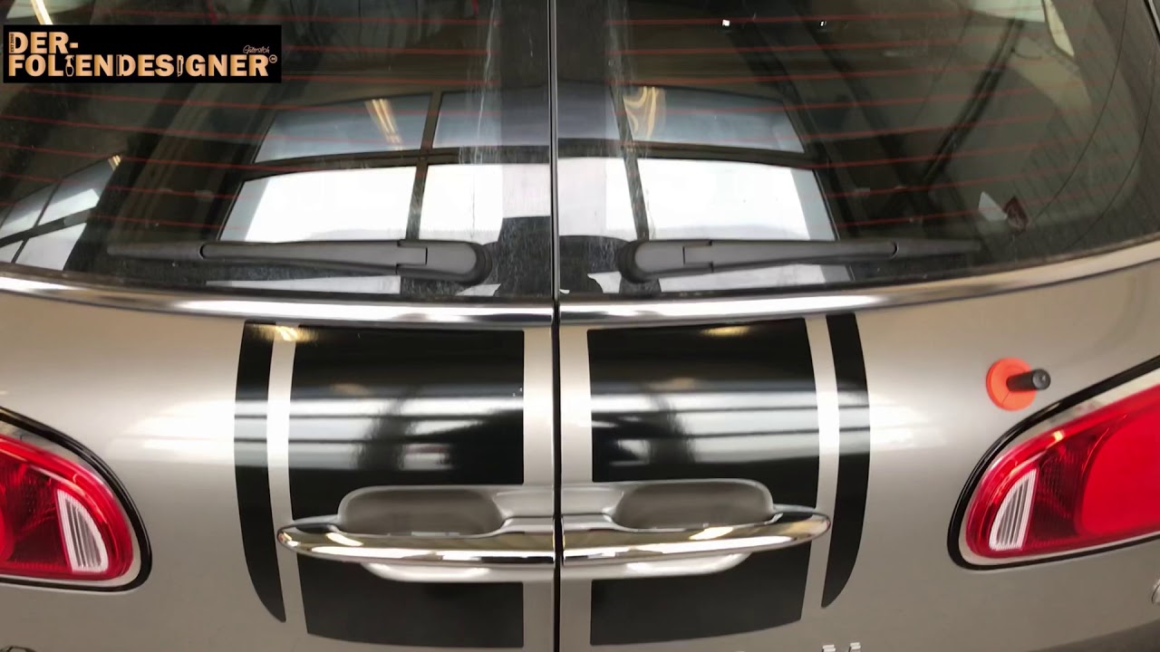 MINI CLUBMAN, Rennstreifen schwarz gl&auml;nzend foliert