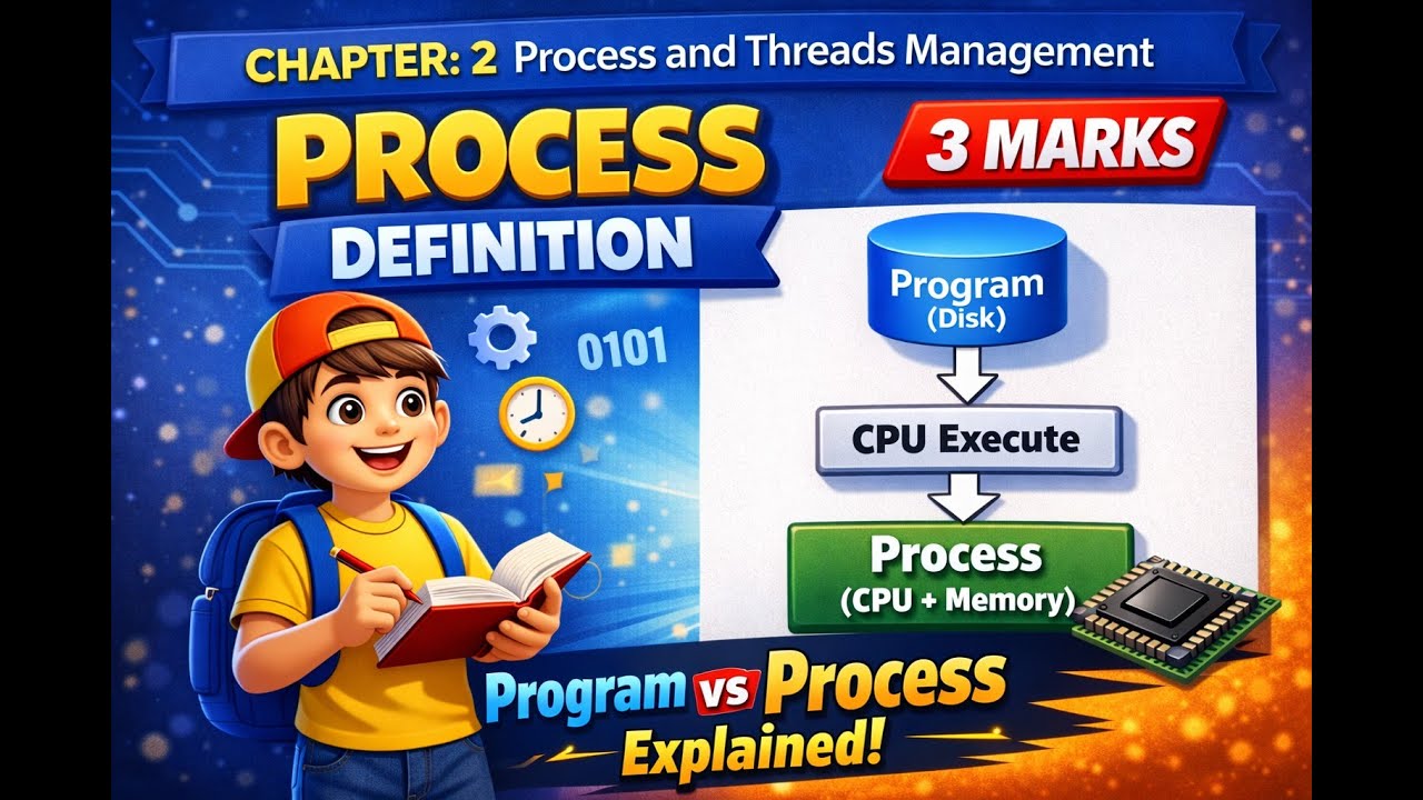 Process vs Program 😱 | OS Exam CONFIRM 3 Marks 🔥