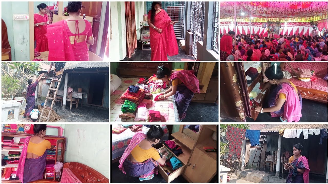 এক সাথে এত জামাকাপড় ভাজ করে ঘরটাও সুন্দর করে গুছিয়ে নিয়ে সন্ধ্যায় গেলাম অষ্টকালী নীলা কীর্তন শুনতে