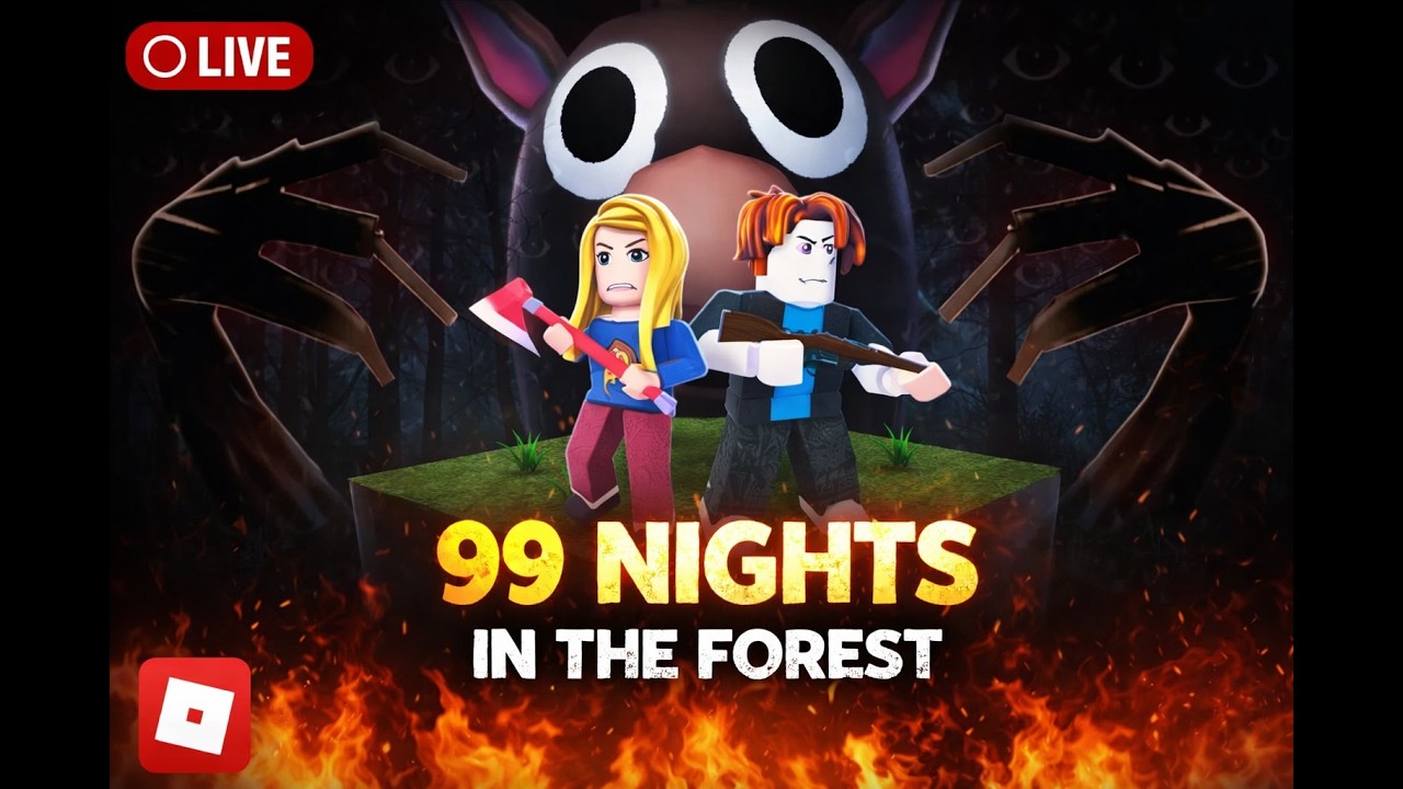 Live 🔴  Can i surive 400 nights??? in the forest! #roblox #viral #trending