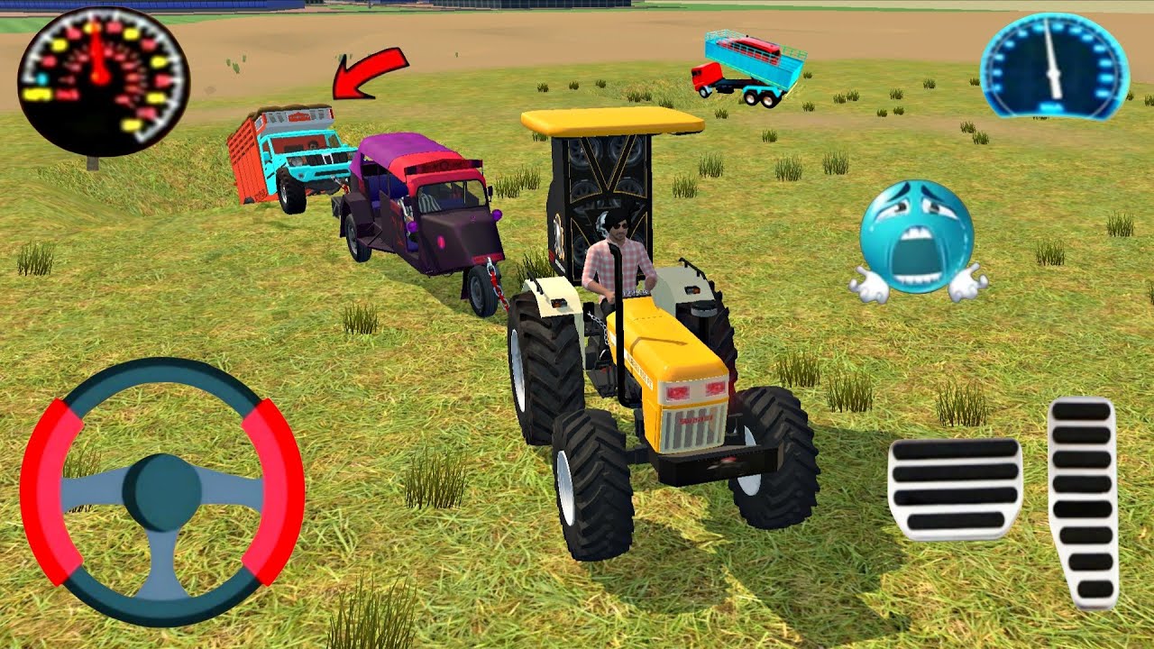Pickup 🛻 stuck in mud tractor and car rescue the Pickup#drivinggame #farmingsimulator 