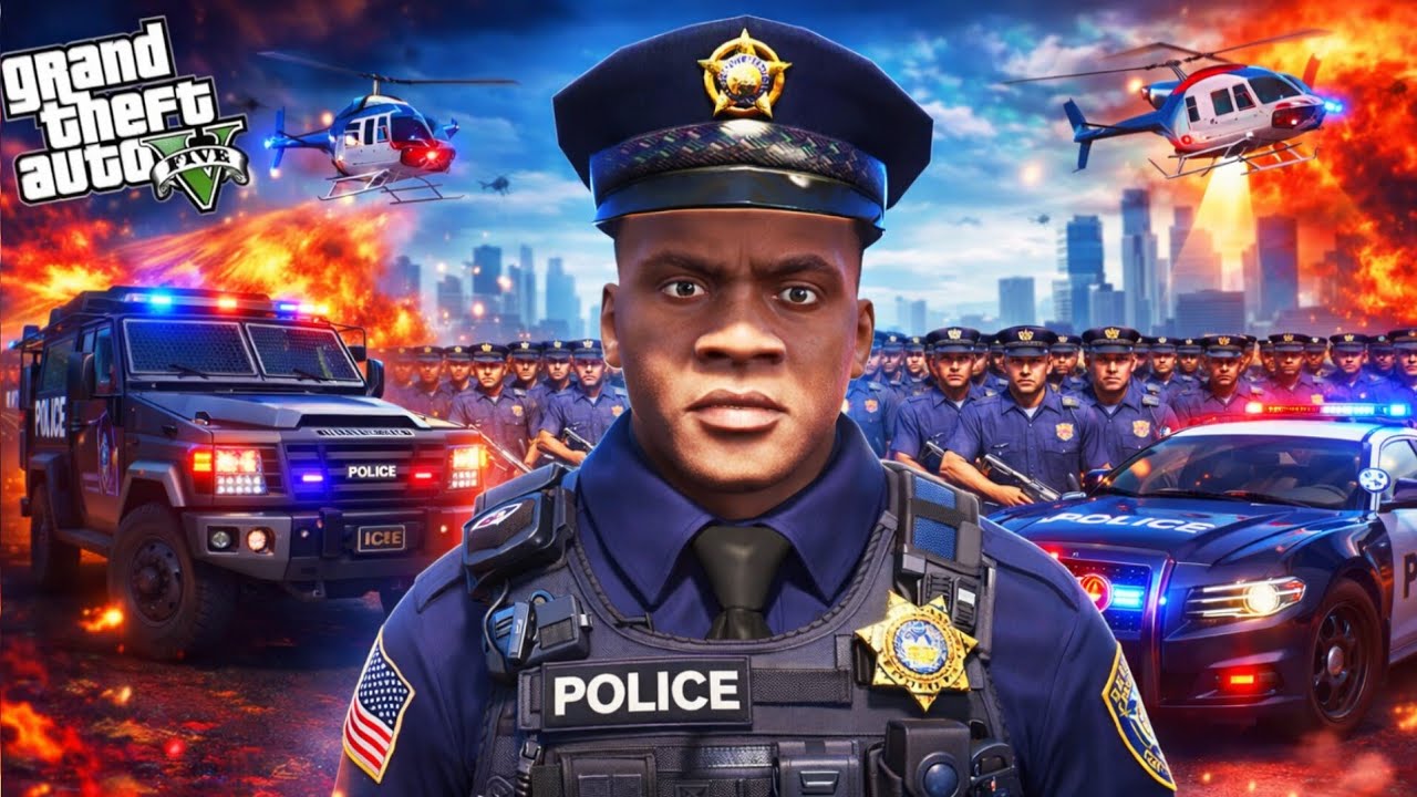 Franklin Becomes a DEADLIEST Police Officer & Fights With Gangs in GTA 5! 🚔🔥