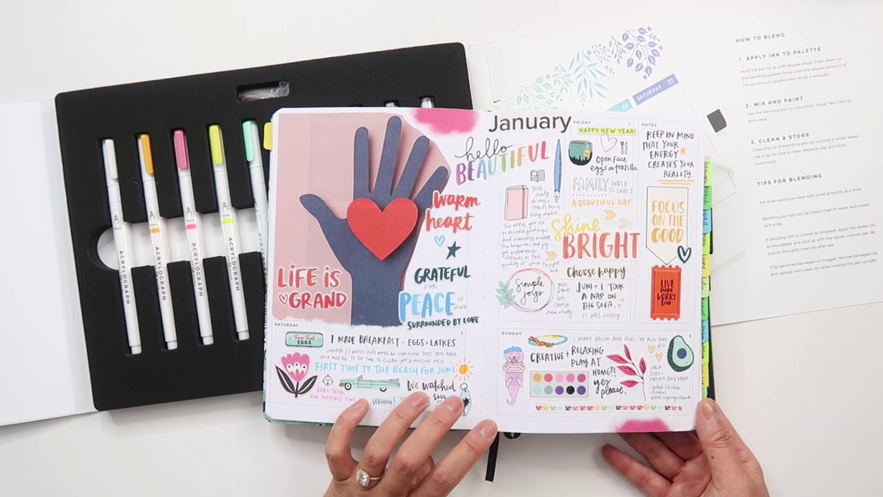 Acrylograph Pens in my Planner