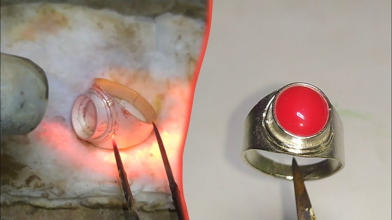 How to make silver ring ! Viral ring making video ! Plate Rakta Prabal ring