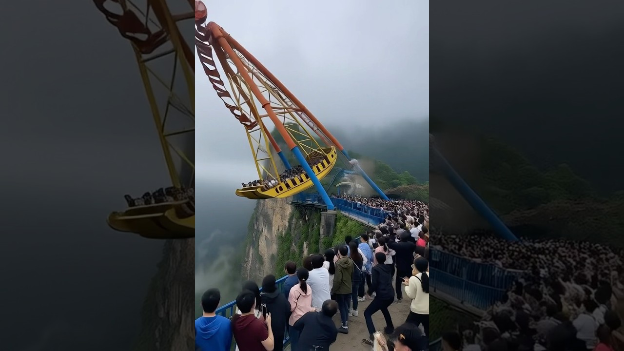 💀 Sky Viking SNAPS Mid-Air &mdash; Riders SCREAM and Flee Off Cliff #shorts